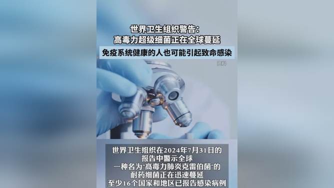 世卫组织警告超级细菌威胁，全球公共卫生面临严峻挑战